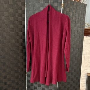 Cyrus Deep Red Open Front Cardigan